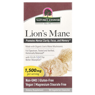 Nature's Answer, ヤマブシタケ、ベジカプセル90粒（1粒あたり500mg）