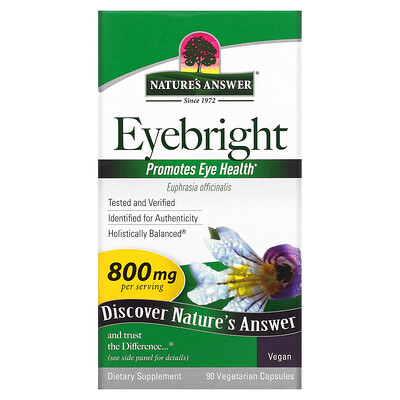 Nature's Answer Eyebright 400 mg 90 Vegetarian Capsules