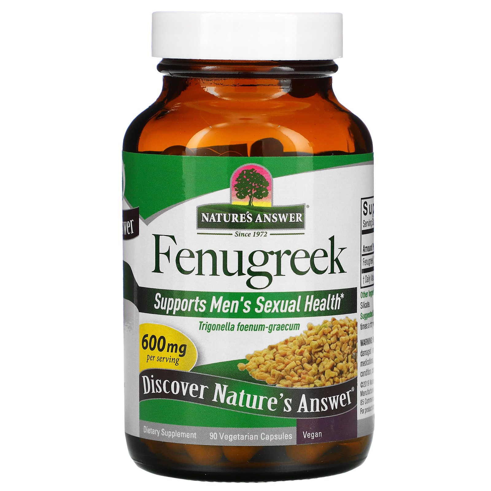 Nature's Answer, Fenugreek, 600 mg, 90 Vegetarian Capsules - iHerb