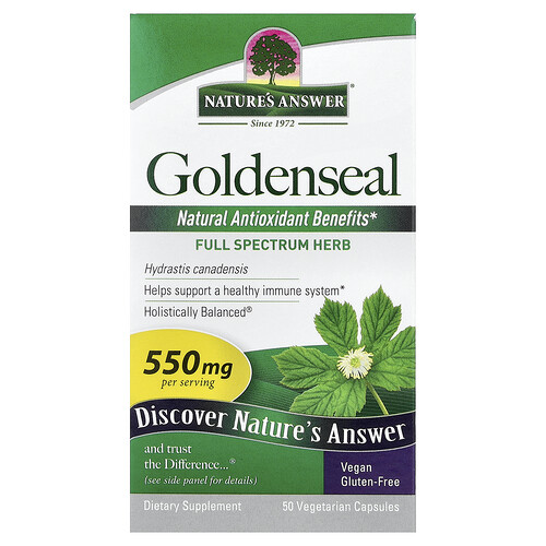 Nature's Answer, Goldenseal, 550 mg, 50 Vegetarian Capsules
