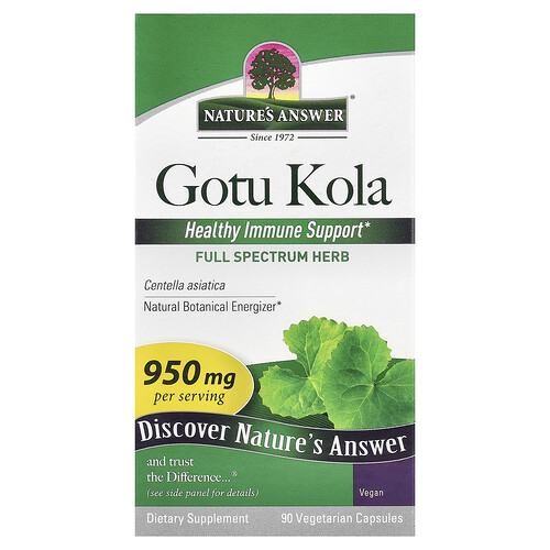 Nature's Answer, Gotu Kola, 90 Vegetarian Capsules (475 mg per Capsule)