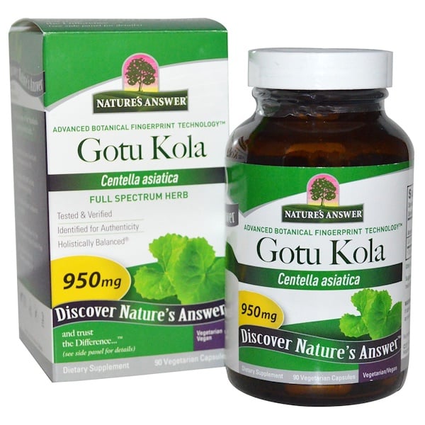 Nature's Answer, Gotu Kola, 950 мг, 90 вегетарианских капсул