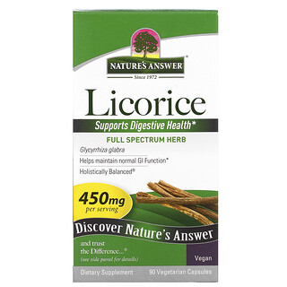 Nature's Answer, Licorice, 450 mg, 90 Vegetarian Capsules