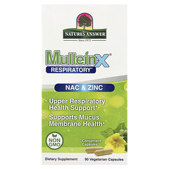 MulleinX® для дихання, НАК і цинк, 90 вегетаріанських капсул