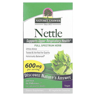 Nature's Answer, Ortiga, 90 cápsulas vegetales (300 mg por cápsula)
