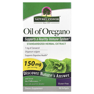 Nature's Answer, Aceite de orégano, 150 mg, 90 cápsulas blandas