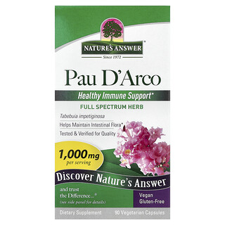 Nature's Answer, Pau d'arco, 90 capsules végétariennes (500 mg par capsule)
