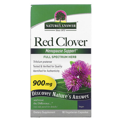 Nature's Answer красный клевер, 900 мг, 90 вегетарианских капсул
