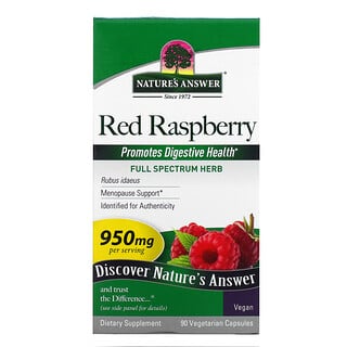 Nature's Answer, Red Raspberry, Rote Himbeere, 475 mg, 90 pflanzliche Kapseln