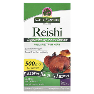 Nature's Answer, Reishi, 500 mg, 90 cápsulas vegetarianas