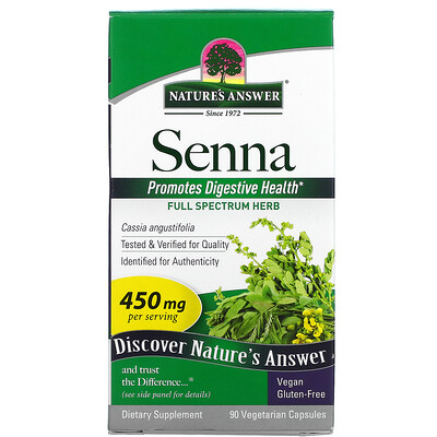 Nature's Answer Senna, 450 mg, 90 Vegetarian Capsules