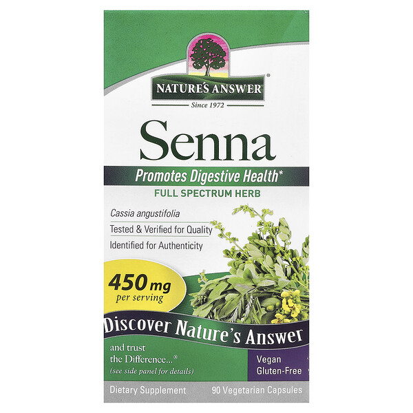 Nature's Answer Senna, 450 mg, 90 Vegetarian Capsules