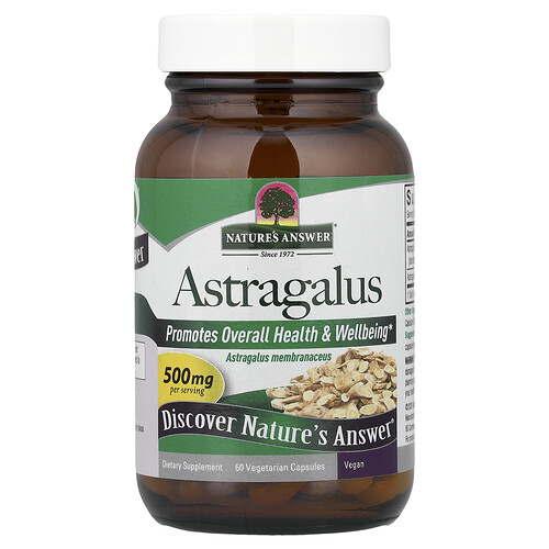 Nature's Answer, Astragalus, Tragant, 500 mg, 60 pflanzliche Kapseln