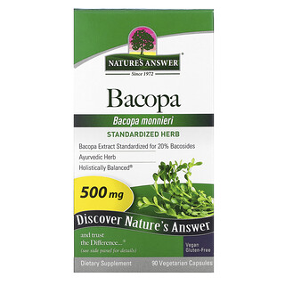 Nature's Answer, Bacopa, 500 mg, 90 Cápsulas Vegetarianas