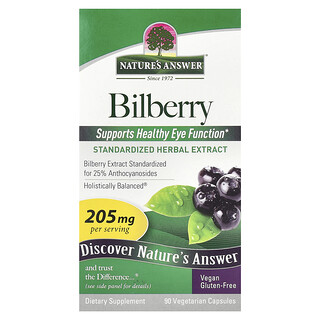 Nature's Answer, Arándano, Extracto herbario estandarizado, 205 mg, 90 cápsulas vegetales