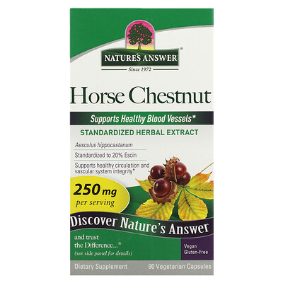 

Nature's Answer Horse Chestnut 250 mg 90 Vegetarian Capsules