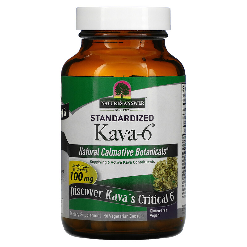 Nature's Answer, Standardized Kava6 , 90 Vegetarian Capsules iHerb