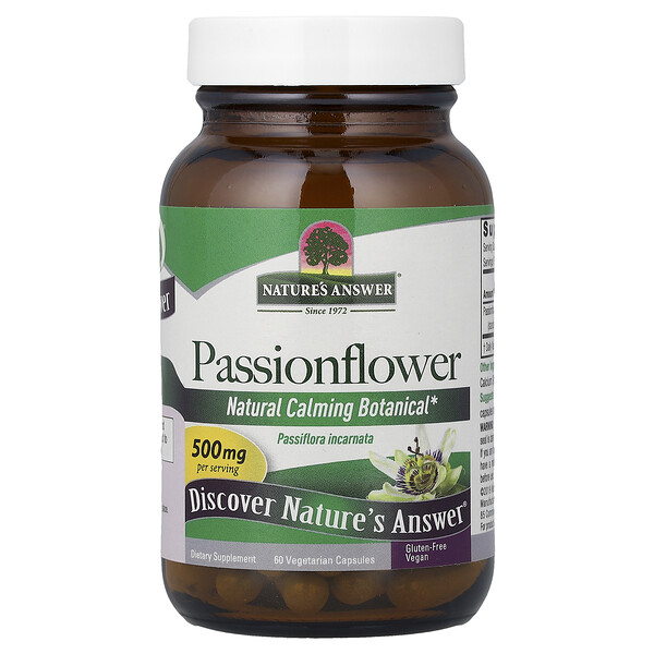 Nature's Answer Passionflower, 60 Vegetarian Capsule (250 mg per Capsule)