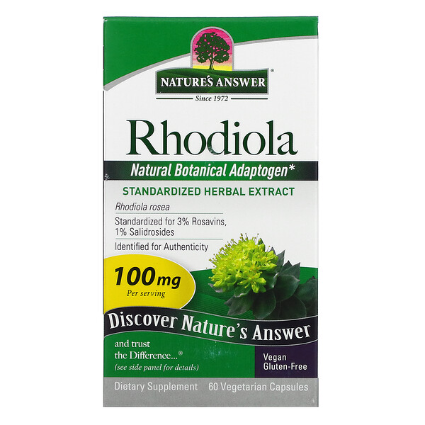 Nature's Answer, Rhodiola, 100 mg, 60 Vegetarian Capsules