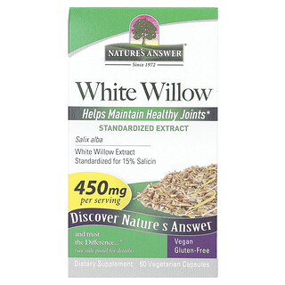 Nature's Answer, Witte wilg, 450 mg, 60 vegetarische capsules