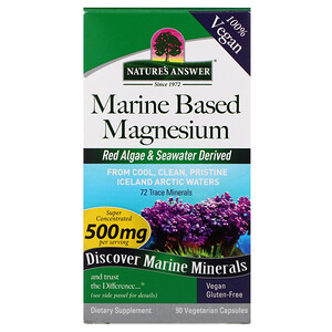 Натурес Ансвер, Marine Based Magnesium, 500 mg, 90 Vegetarian Capsules отзывы покупателей
