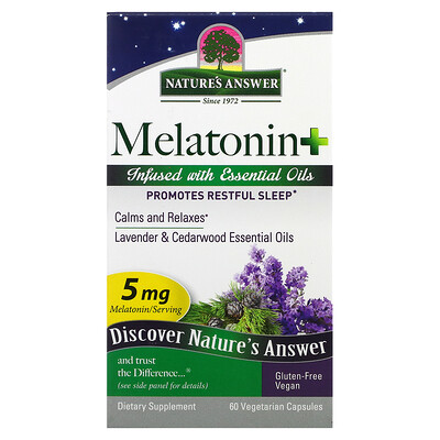 

Nature's Answer Melatonin+ 5 mg 60 Vegetarian Capsules