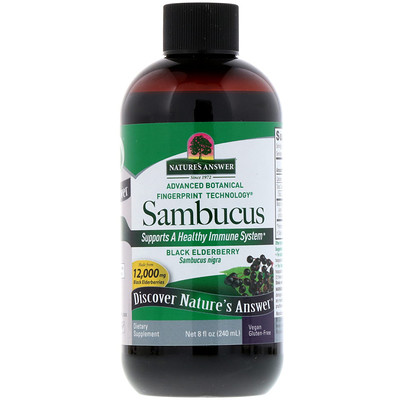 Nature's Answer Sambucus, оригинальный вкус, 12 000 мг, 240 мл