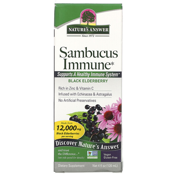 Nature's Answer, Sambucus-Immune, Schwarzer Holunder, 5000 mg, 120 ml (4 fl oz)