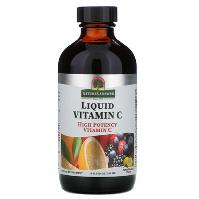 Nature's Answer Liquid Vitamin C, Natural Lemon Flavor, 8 fl oz (240 ml)