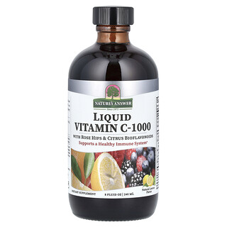 Nature's Answer, Vitamina C líquida, Limón natural, 240 ml (8 oz. líq.)
