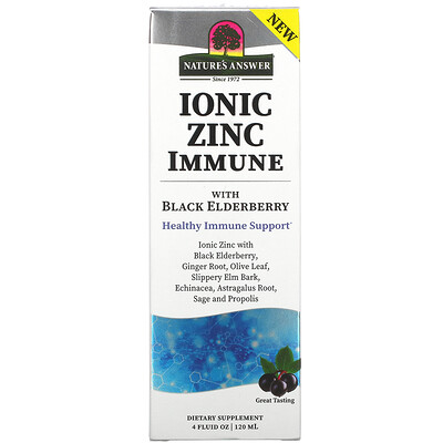 Nature's Answer Ionic Zinc Immune with Black Elderberry, 4 fl oz (120 ml)
