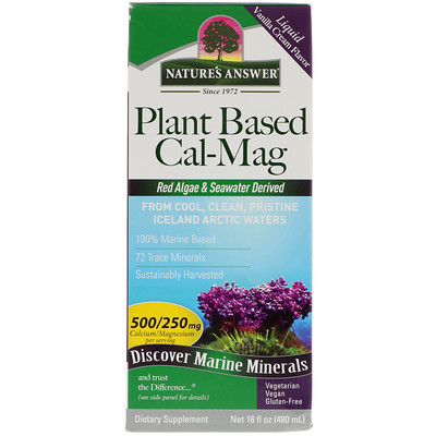 Nature's Answer Plant Based Cal-Mag, Vanilla Cream Flavor, 16 fl oz (480 ml)