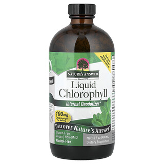 Nature's Answer, Clorofila líquida, Sin alcohol, 480 ml (16 oz. líq.)
