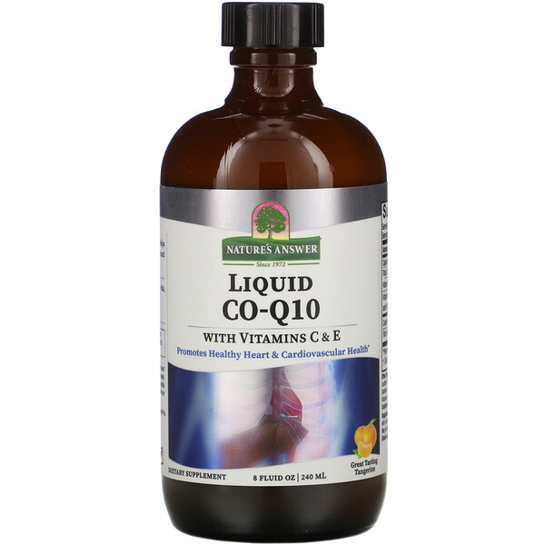 Liquid Co-Q10 with Vitamins C & E, Tangerine, 8 fl oz (240 ml)