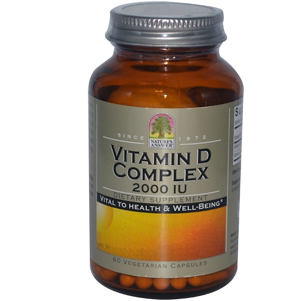 Nature's Answer, Vitamin D Complex, 2000 IU, 60 Veggie Caps (Discontinued Item) 
