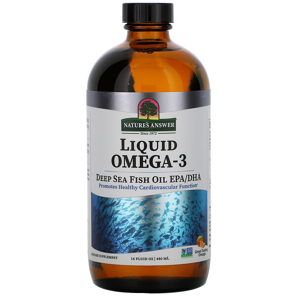 Nature's Answer, Liquid Omega3, Deep Sea Fish Oil EPA/DHA, Orange