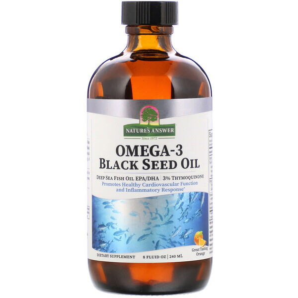 Nature's Answer, Omega3 with Black Seed Oil, Orange, 8 fl oz (240 ml