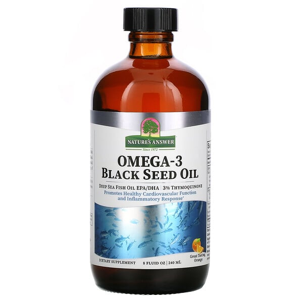 Омега-3 с маслом черного тмина, апельсин, 240 мл (8 жидк. Унций)