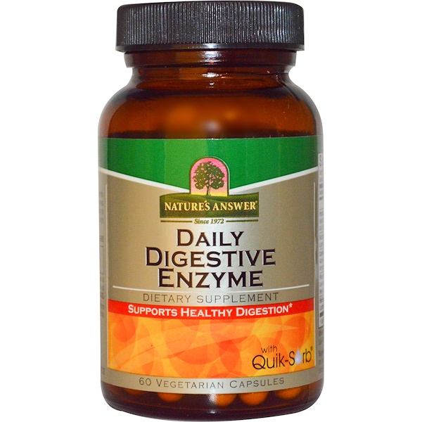 Nature's Answer, Daily Digestive Enzyme, 60 Veggie Caps iHerb