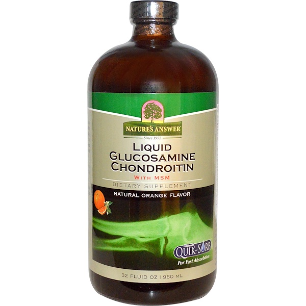 Nature's Answer, Liquid Glucosamine Chondroitin, with MSM, Natural