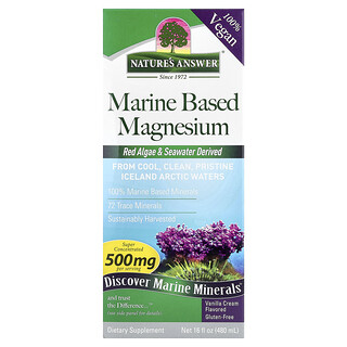 Nature's Answer, Magnésium d'origine marine, Crème à la vanille, 480 ml