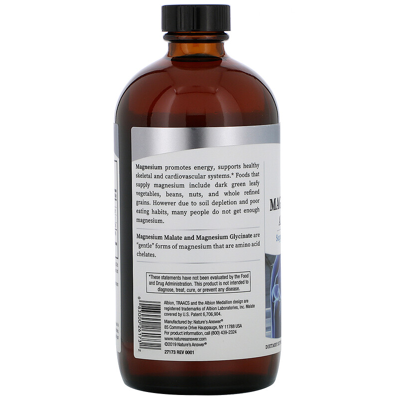 Nature's Answer, Liquid Magnesium Malate and Glycinate, 16 fl oz (480 ...