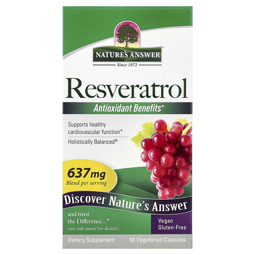 Nature's Answer, Resveratrol, 60 vegetarische Kapseln
