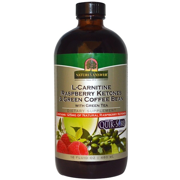 Nature's Answer, LCarnitine Raspberry Ketones & Green Coffee Bean, 16