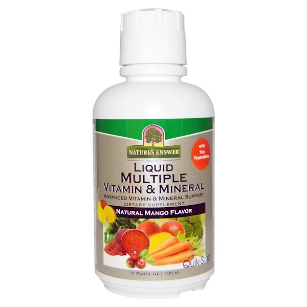 Nature's Answer, Liquid Multiple Vitamin & Mineral, Natural Mango