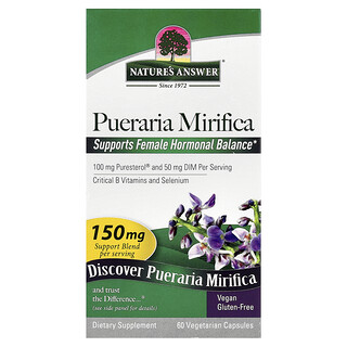 Nature's Answer, Pueraria mirifica, 60 вегетариански капсули