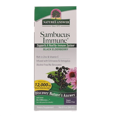 Nature's Answer Бузина для иммунитета, 12 000 мг, 8 жидк. унц. (240 мл)