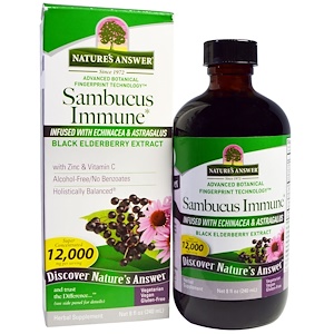 Nature's Answer, Бузина для иммунитета, 12 000 мг, 8 жидк. унц. (240 мл)