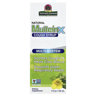 Nature's Answer, Sirop contre la toux Natural Mullein-X®, Multi-Système, 120 ml