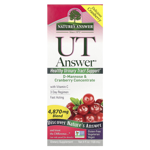 Nature's Answer UT Answer®, D-Mannose & Cranberry Concentrate, 4 fl oz (120 ml)
